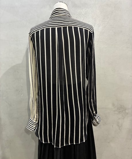 POLO RALPH LAUREN Multi Stripe Silk Shirt WH BK