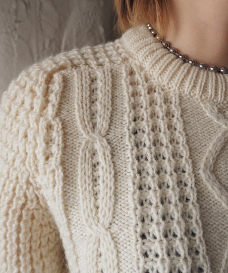 Crew Neck Fisherman Sweater IV