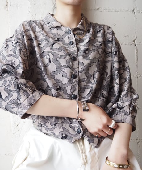 1970's Loop Pattern Blouse GR