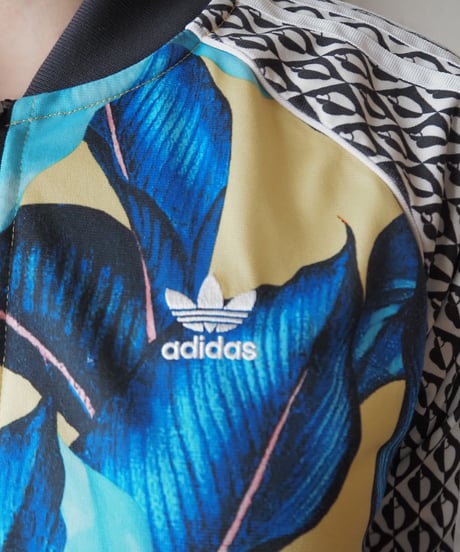 adidas Leaf×Monotone Pattern Track Jacket BLYE