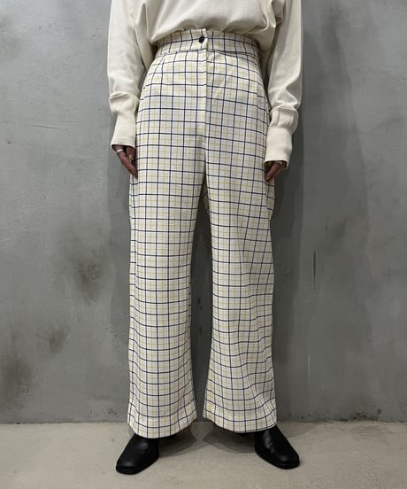 Tattersall Check Wide Pants YEWH