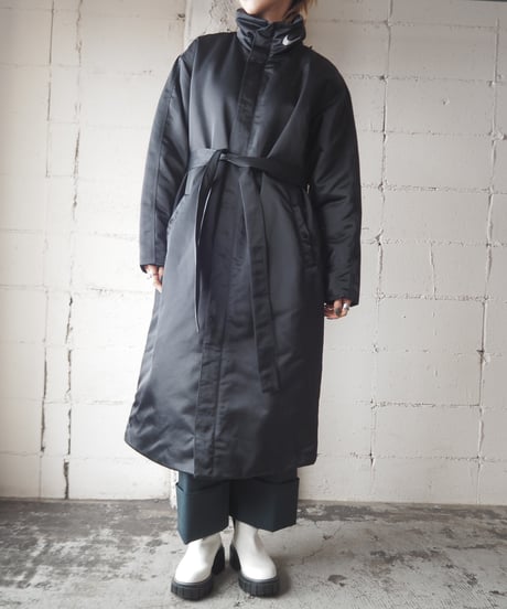 NIKE Stand Collar Long Padded Coat BK