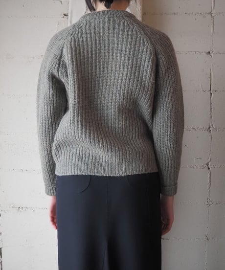 Hand Fraine Knit Wear Wool Cable Sweater GR