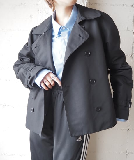 LAUREN Short Trench Jacket BK
