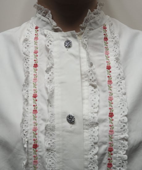 Tyrolean Cutwork Lace Blouse WH