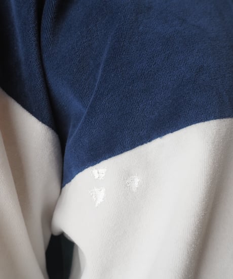 1980's Tricolor Pile Polo Shirt BLWHGN