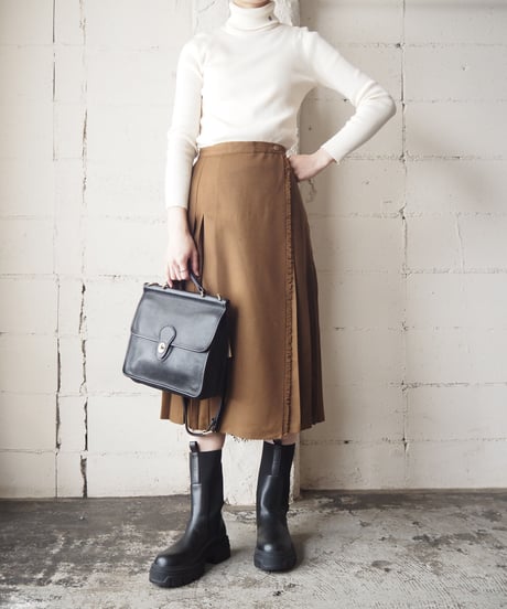 Pleated Wrap Skirt BR