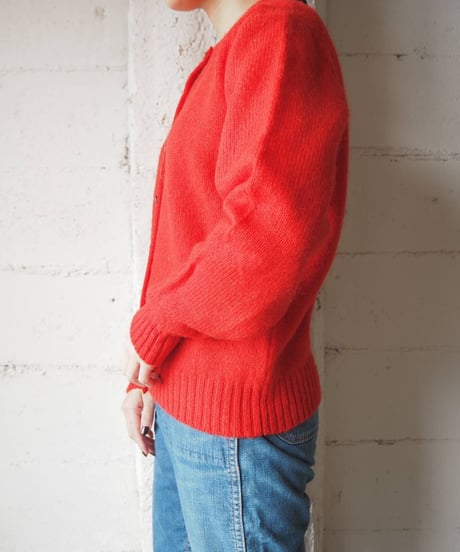 Collarless Knit Cardigan RE