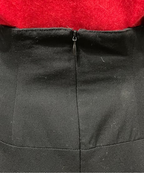 Back Zip Circular Flare Skirt BK