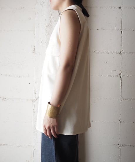 Double Pocket Silk N/S Shirt WH