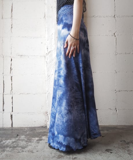 TieDye Print Long skirt BL
