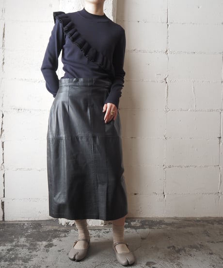 Frilled Mock Neck Knit NV