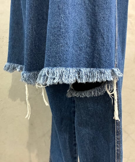 KSENIA SCHNAIDER Cut Off Tuck Denim BL