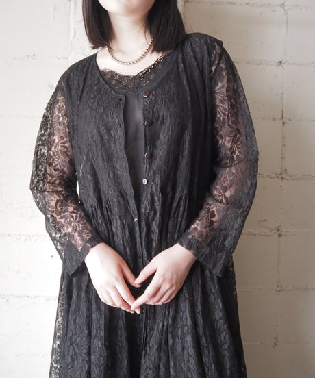 Lace A-line Maxi Dress BK