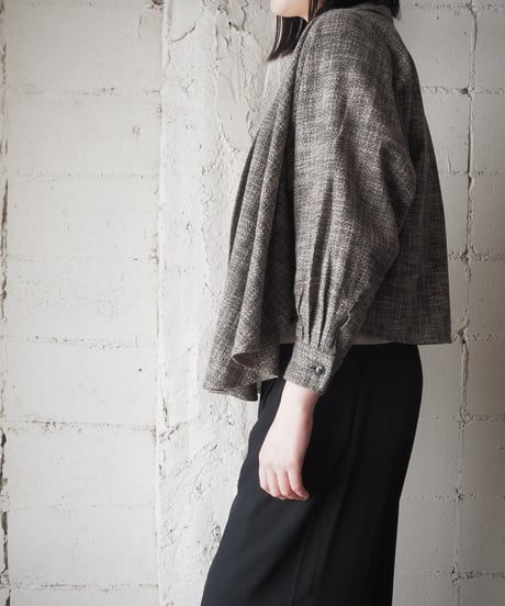 KENZO Flared Cotton Tweed Jacket BKIV