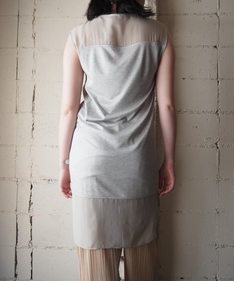 HELMUT LANG Sheer Docking Cutsewn Dress GR