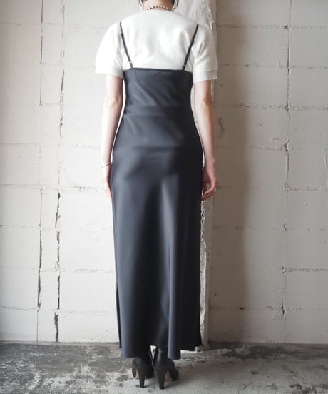 Satin Camisole Long Dress BK
