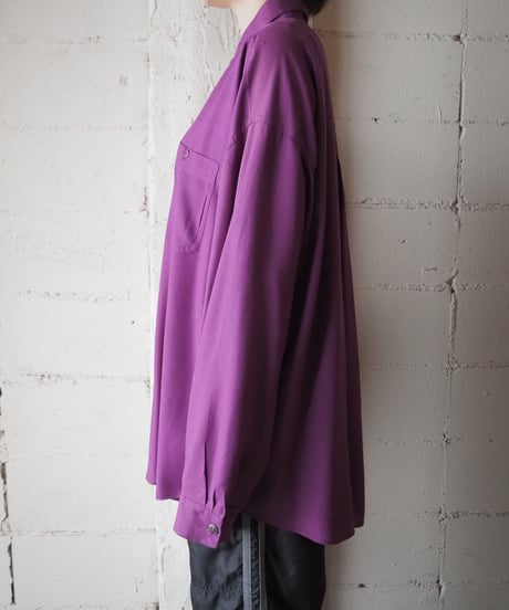 Big Silhouette Rayon Shirt PUR