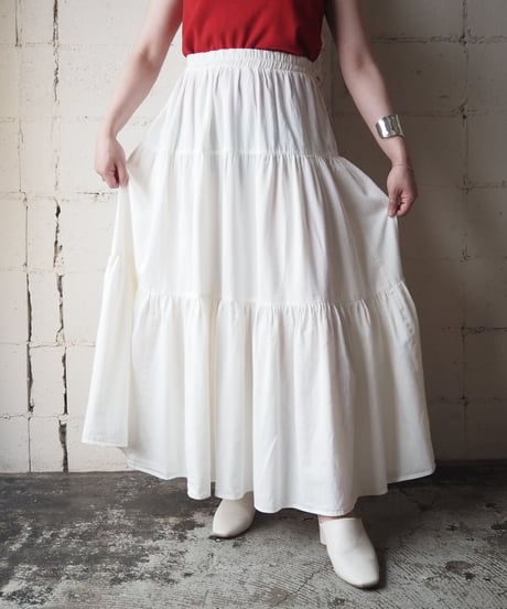 1980's Tiered Long Skirt  WH