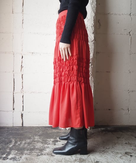 Shirring Design Skirt RE