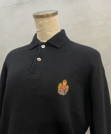 Ralph Lauren Emblem Wool Knit Polo BK