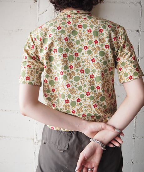 1950~60’s Flower Pattern Shirts IV GN RD