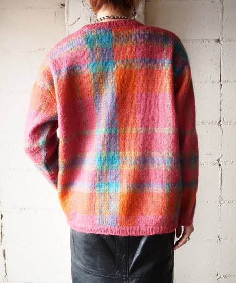 Check Pattern Mohair Knit PIBL