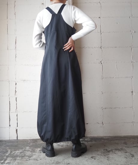 Drawstring Design Ballon Jumper Skirt BK