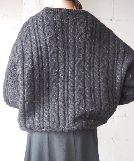 Remake Mix Yarn Cropped Knit BK
