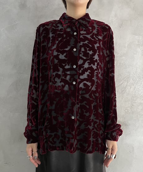 Opal Velour Sheer Shirt Bdx