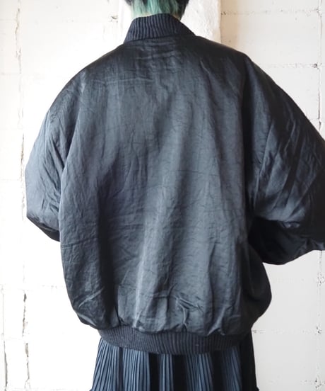 Satin MA-1 Jacket BK