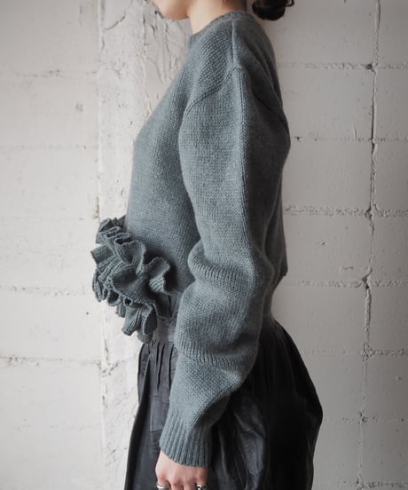 Remake Hem Frill Knit GR
