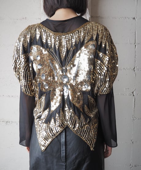 Butterfly Sequin Vest BKGD