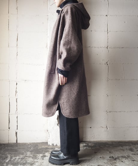 Dolman Sleeve Rib Cuff Coat BRBK