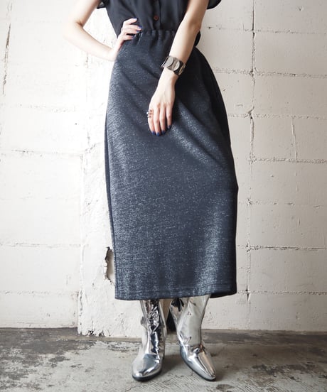 Lame Easy Tight Skirt BKSV