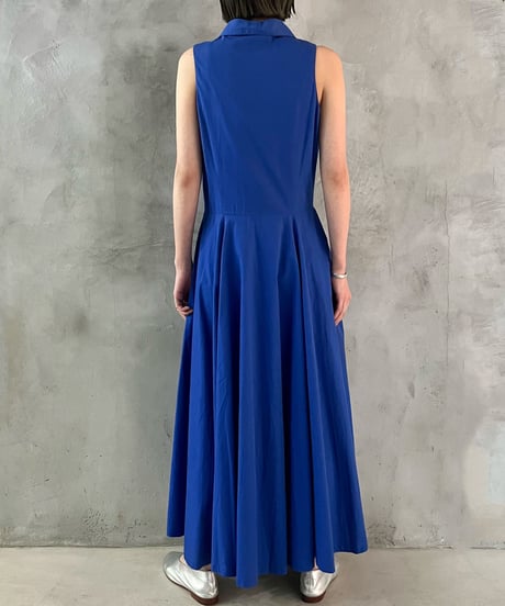 Open Collar No Sleeve Dress BL
