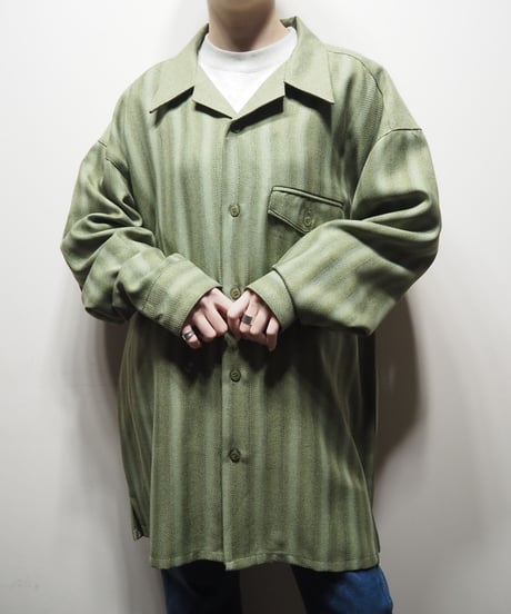 Stripe Open Collar Shirt KA