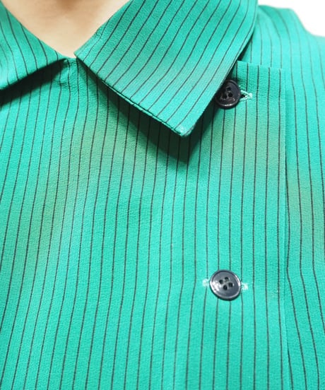 Stripe Silk Blouse GN