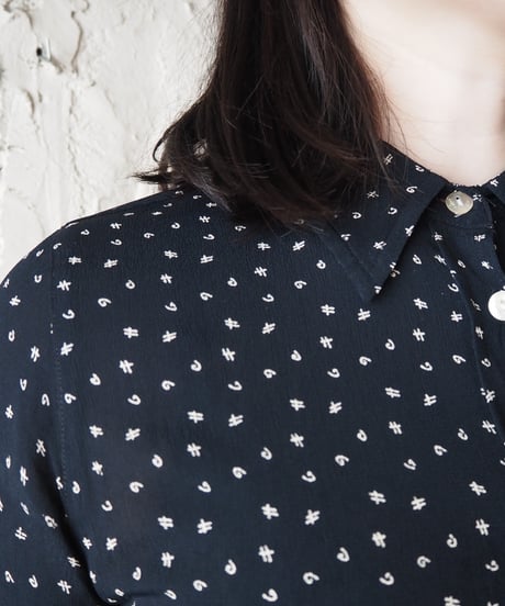 Tiny Pattern Short Sleeve Shirt NV