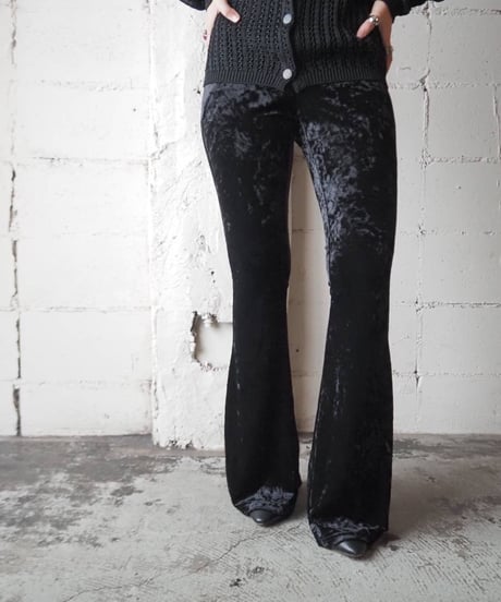 Velour Flared Easy Pants BK