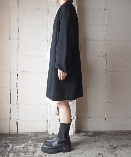 1960-70's DORCE Collarless Knit Jacket BK