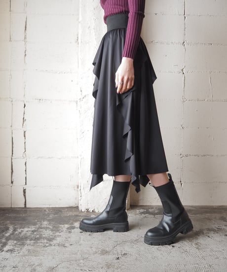 1980's Ruffle Flared Skirt BK
