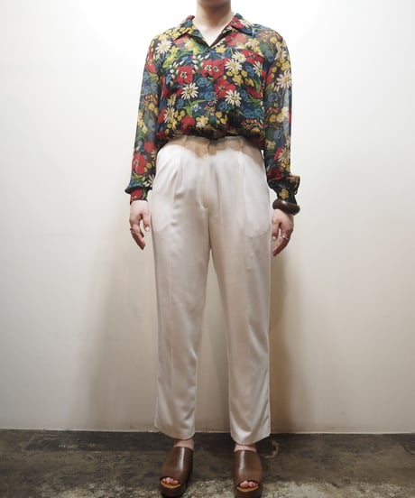 Sheer Flower Pattern Shirt BKRE