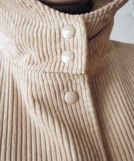 Waist Gather Corduroy Coat BE