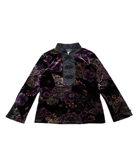 Flower Pattern Velour China PURBK