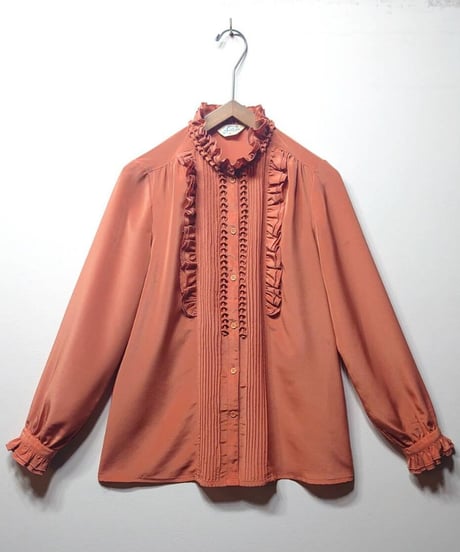Frilled Stand Collar Blouse OR