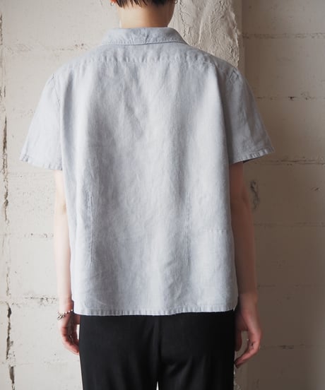 FLAX Open Collar S/S Shirt GR