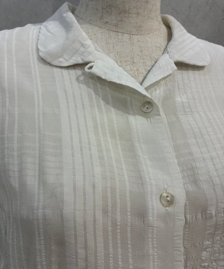 JIL SANDER Short Sleeve Open Collar Shirt WH