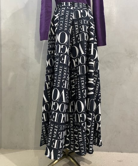 VOGUE Printed Wide Pants BKWH