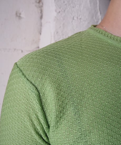 1960-70's France Crew Neck Short Sleeve Knit YGN